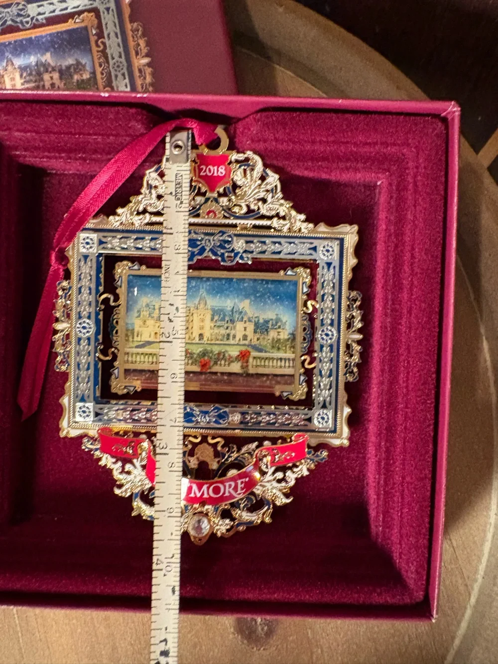 Biltmore Estate Christmas Ornament 2018 - Red, Gold Limited Edition Original Box
